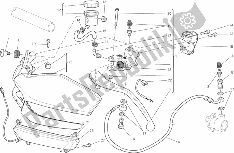 Toutes les pièces pour le Maître-cylindre D'embrayage du Ducati Multistrada 1200 S Touring Brasil 2015